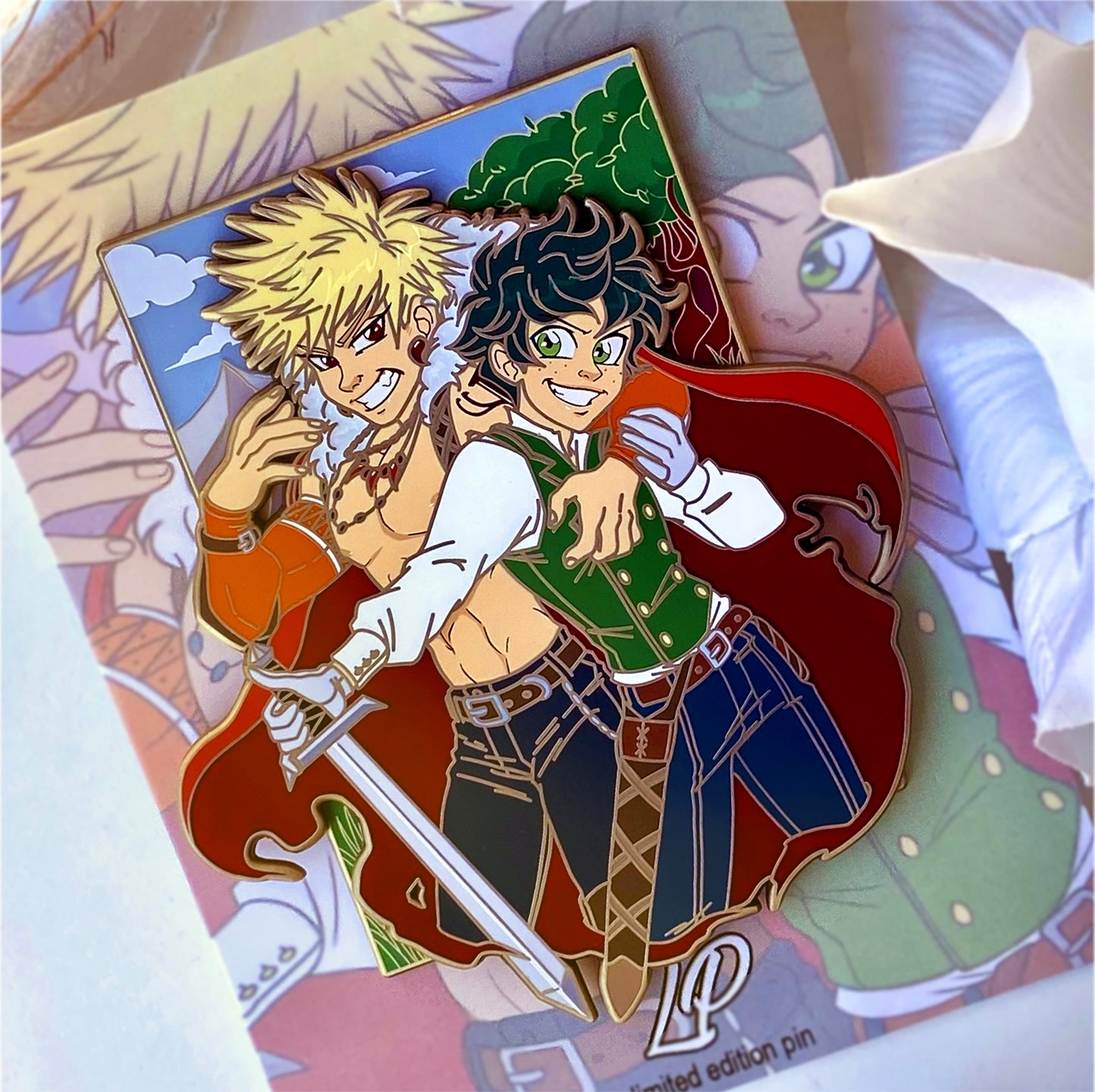 BakuDeku Fantasy AU hard enamel pin