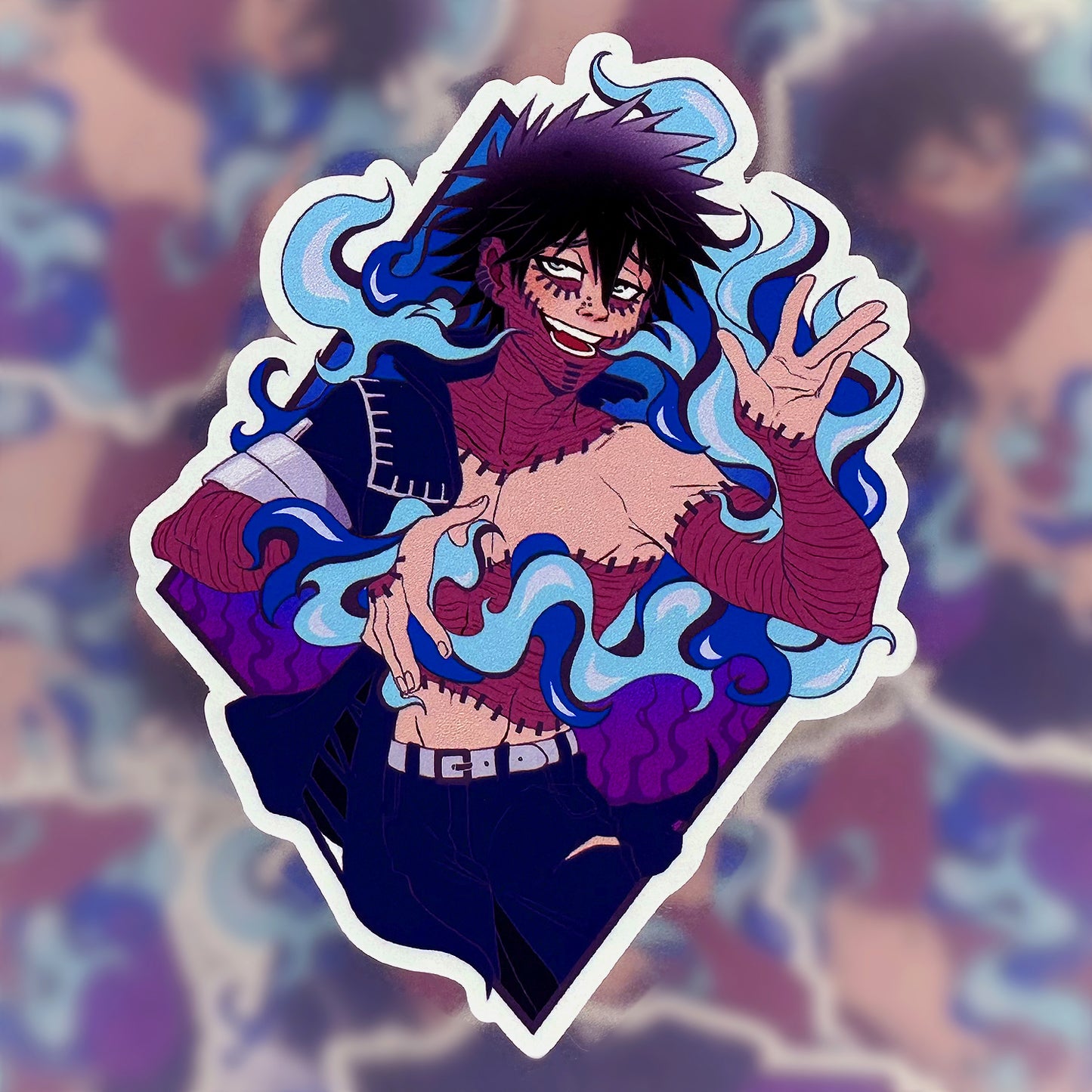 Cremation Villain Dabi cut-out vinyl sticker 8x8cm
