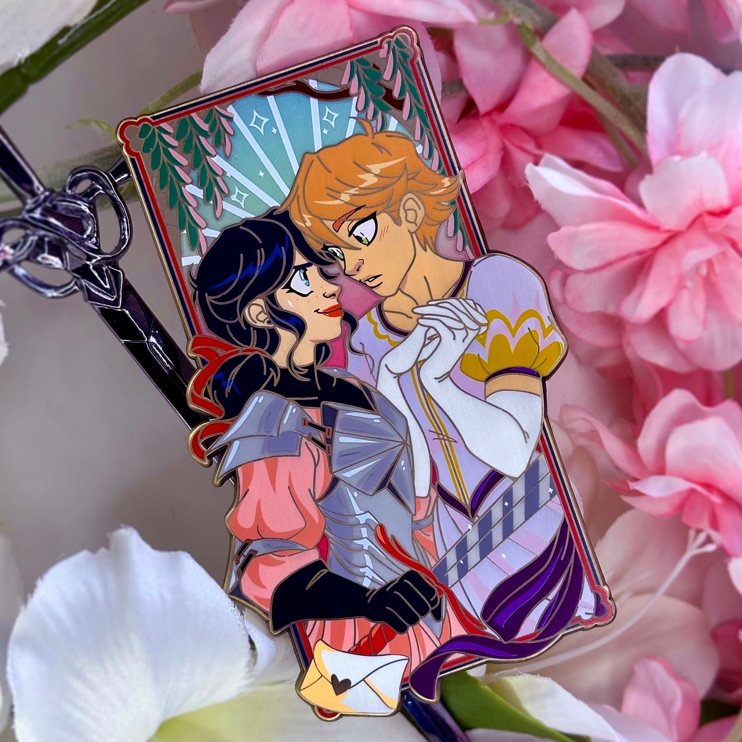 Adrienette Fantasy AU hard enamel pin