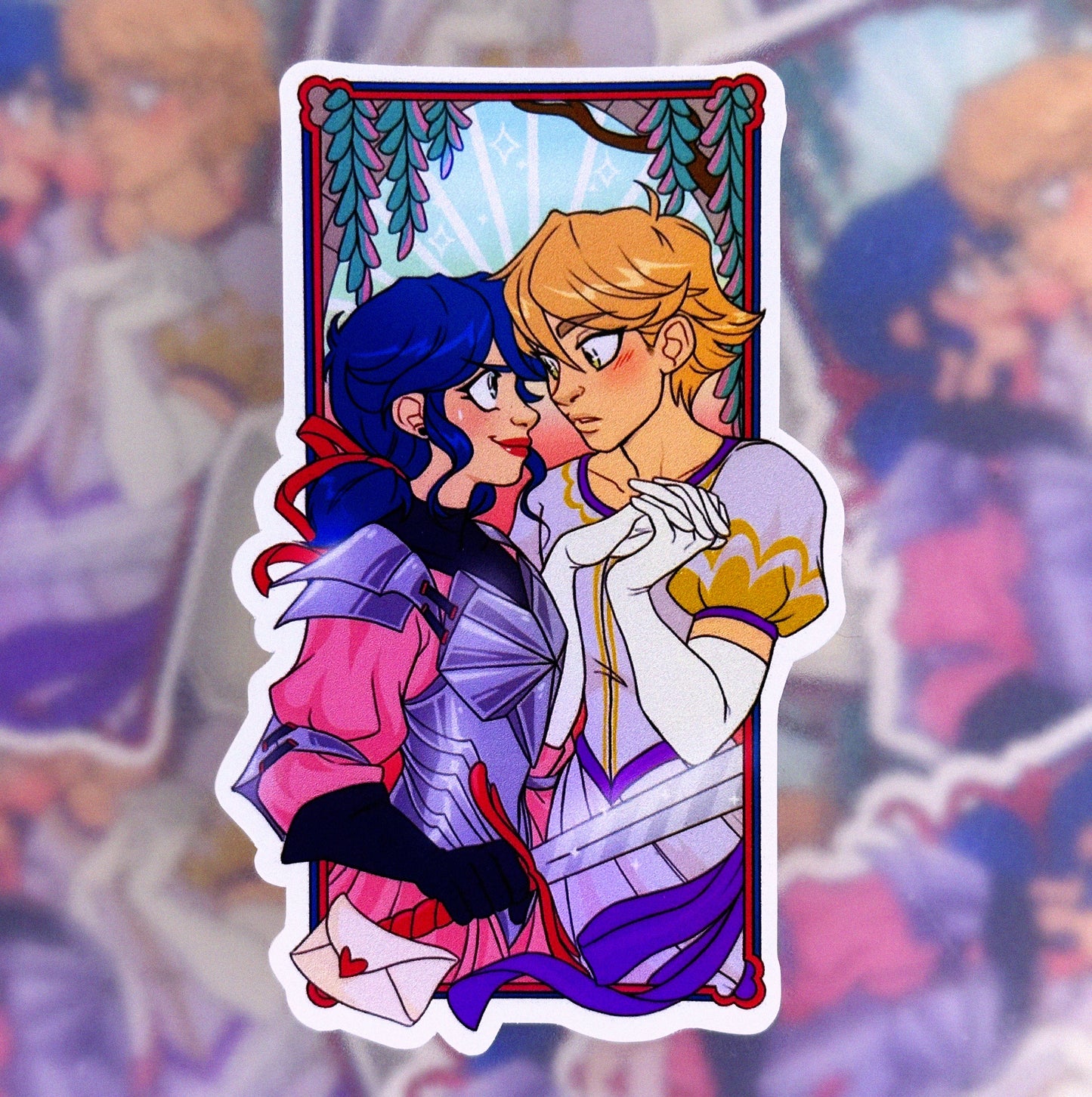 Adrienette Fantasy AU cut-out vinyl sticker 9x5cm