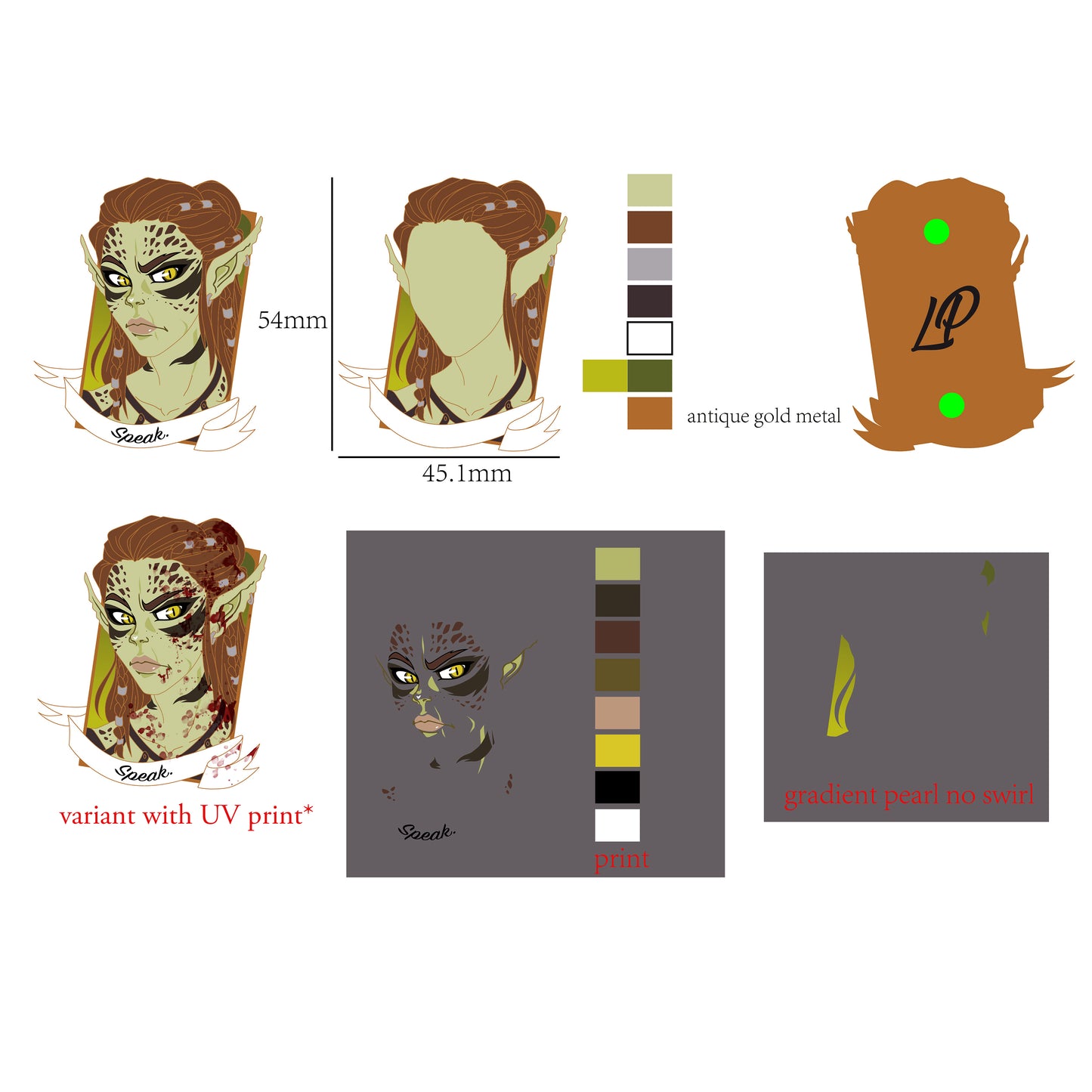 BG3 Companions: Lae'zel hard enamel pin - PREORDER
