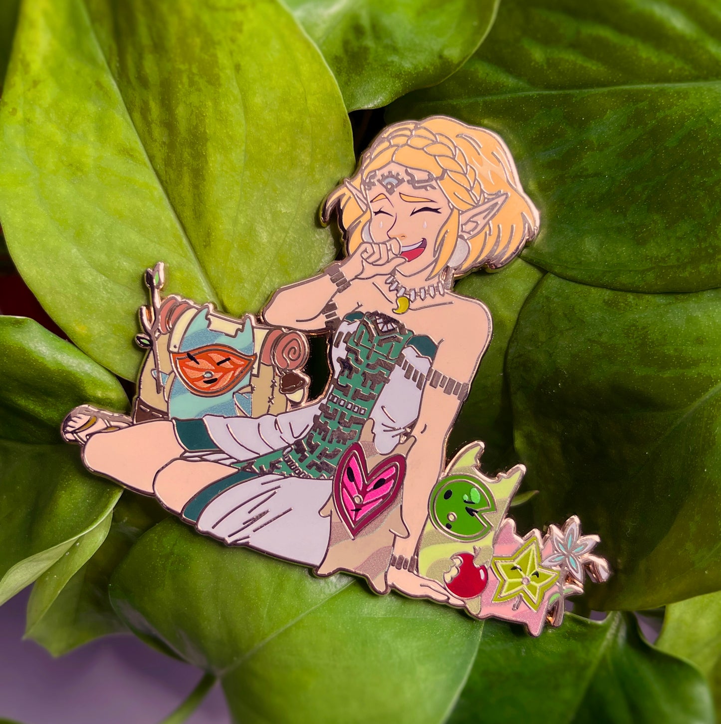 Link & Zelda with Koroks hard enamel pin SET - PREORDER
