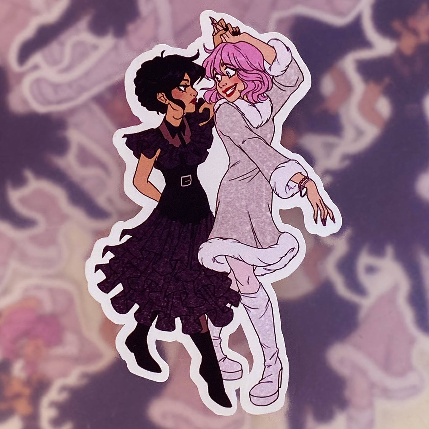 Dancing Wenclair cut-out vinyl sticker 10x6cm