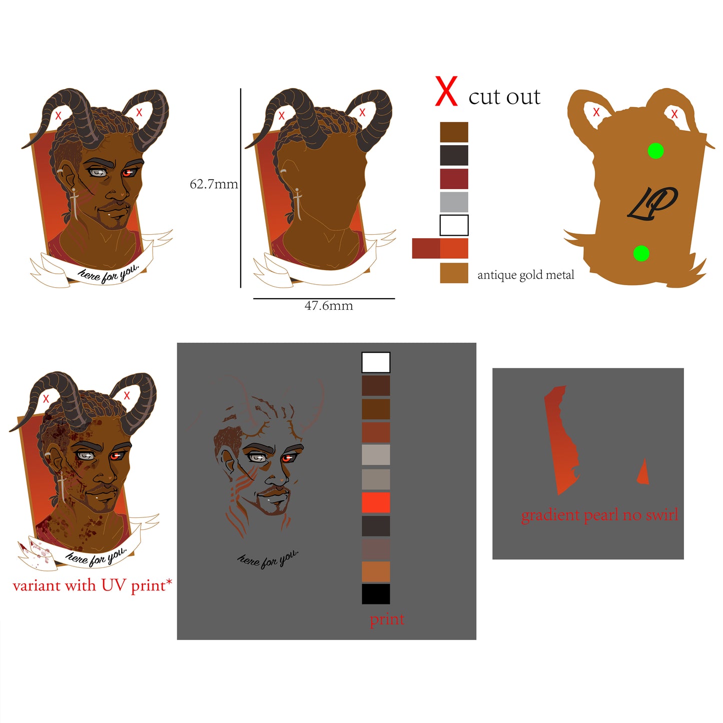 BG3 Companions: Wyll hard enamel pin - PREORDER