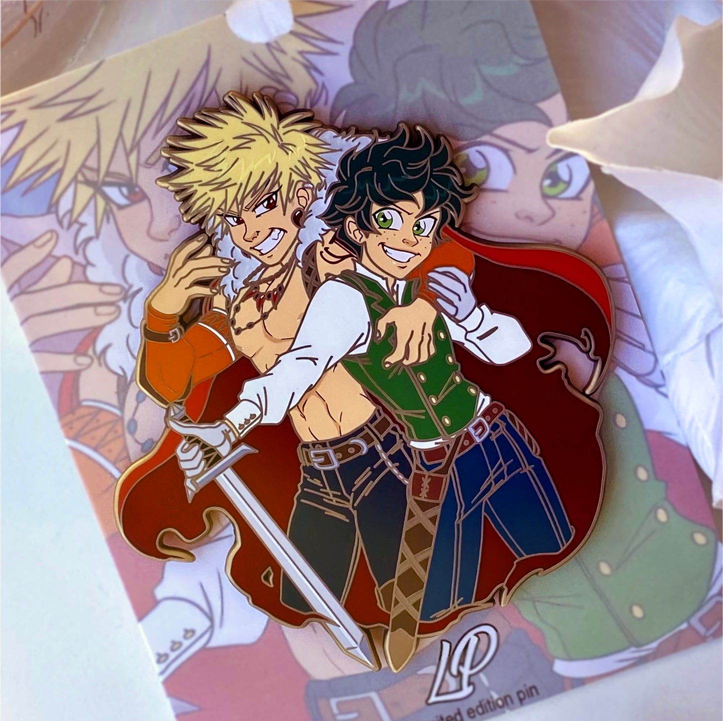 BakuDeku Fantasy AU hard enamel pin