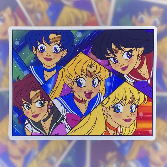 Sailor Senshi Eyecatch cut-out vinyl sticker 8x8cm