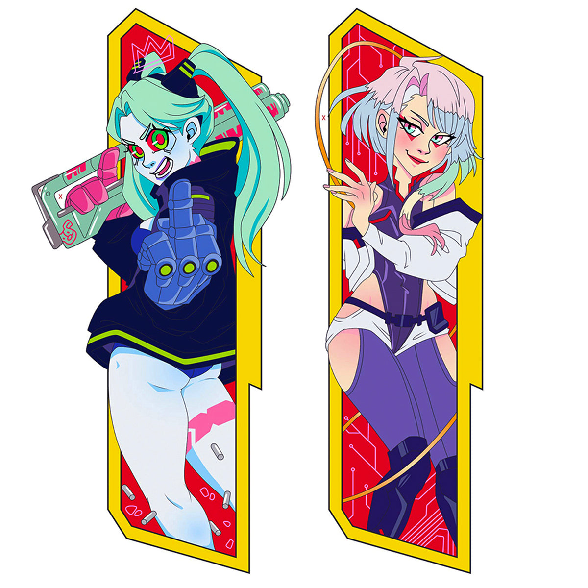 Edgerunners: Rebecca & Lucy hard enamel pin [SET/SINGLE PIN] - PREORDER