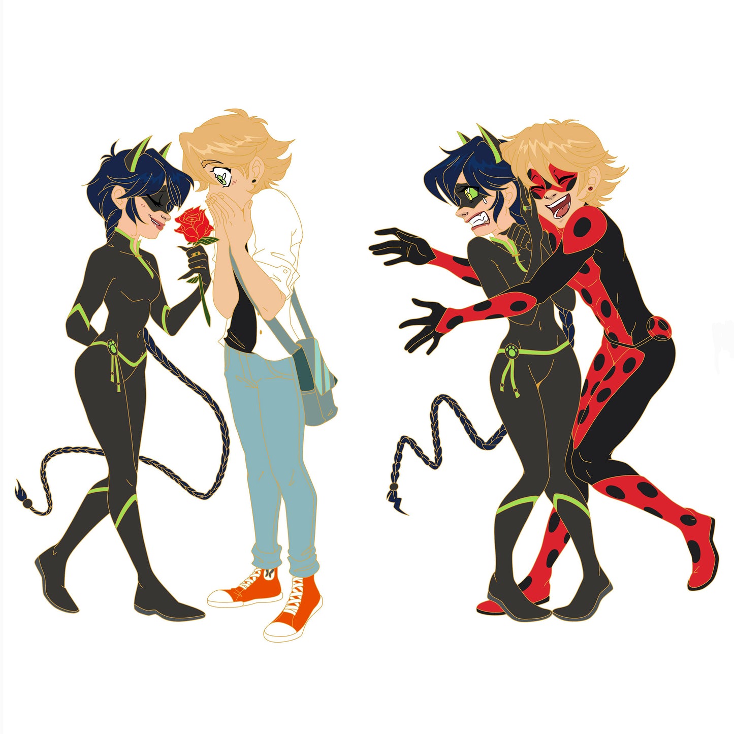 Lady Noire Romantic Adventures hard enamel pins [SET] - PREORDER
