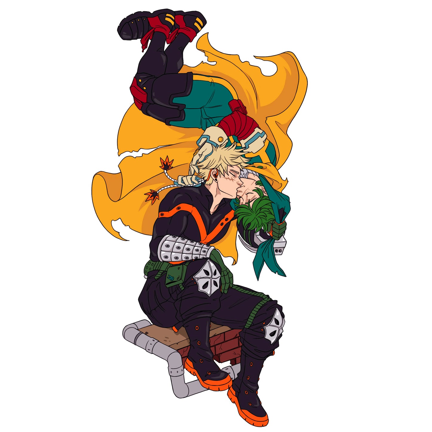 BakuDeku Floating Kiss hard enamel pin - PREORDER