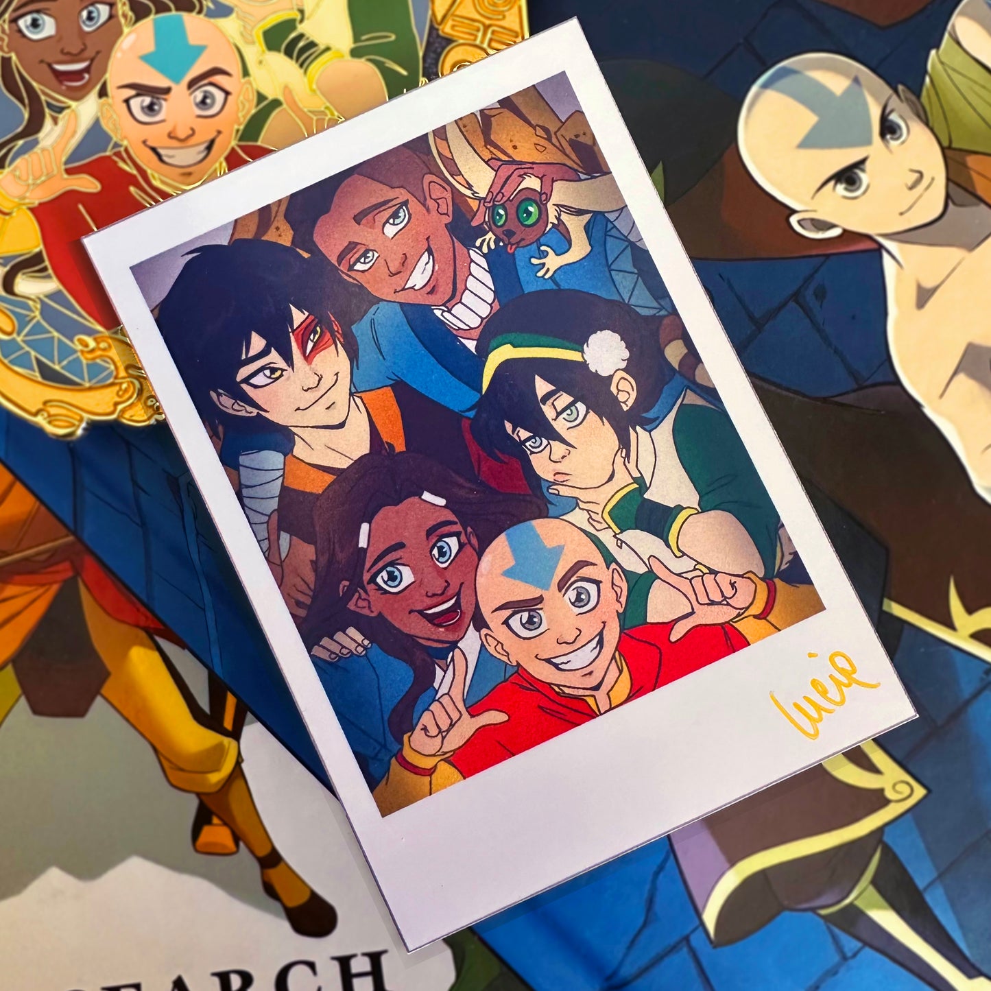 Avatar Gang polaroid shaped mini print [signed]