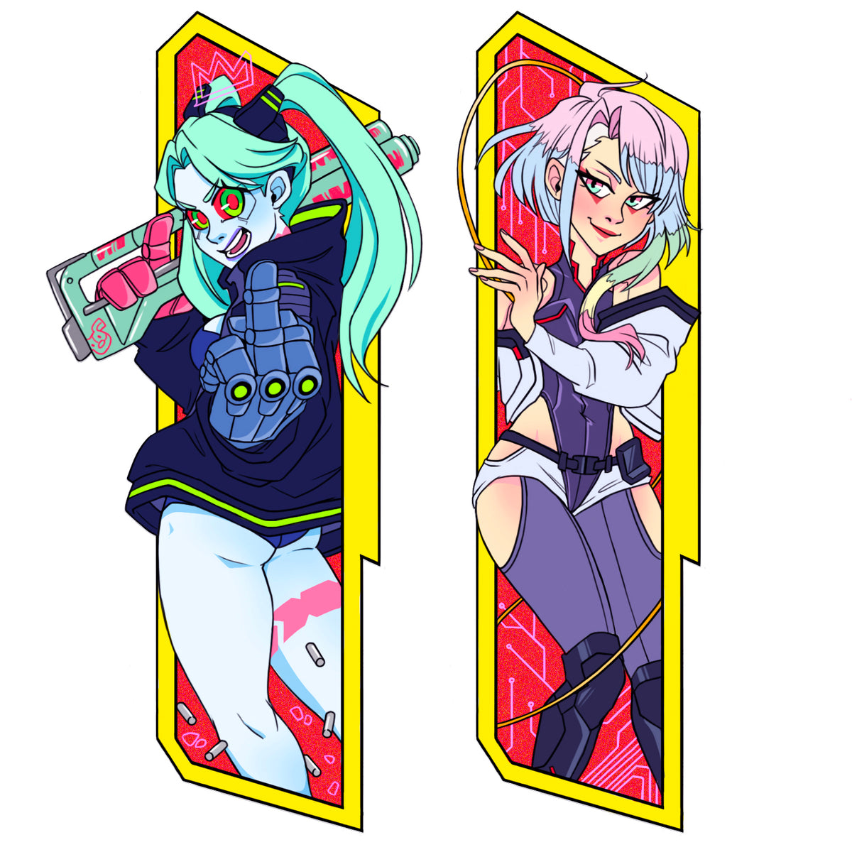 Edgerunners: Rebecca & Lucy hard enamel pin [SET/SINGLE PIN] - PREORDER