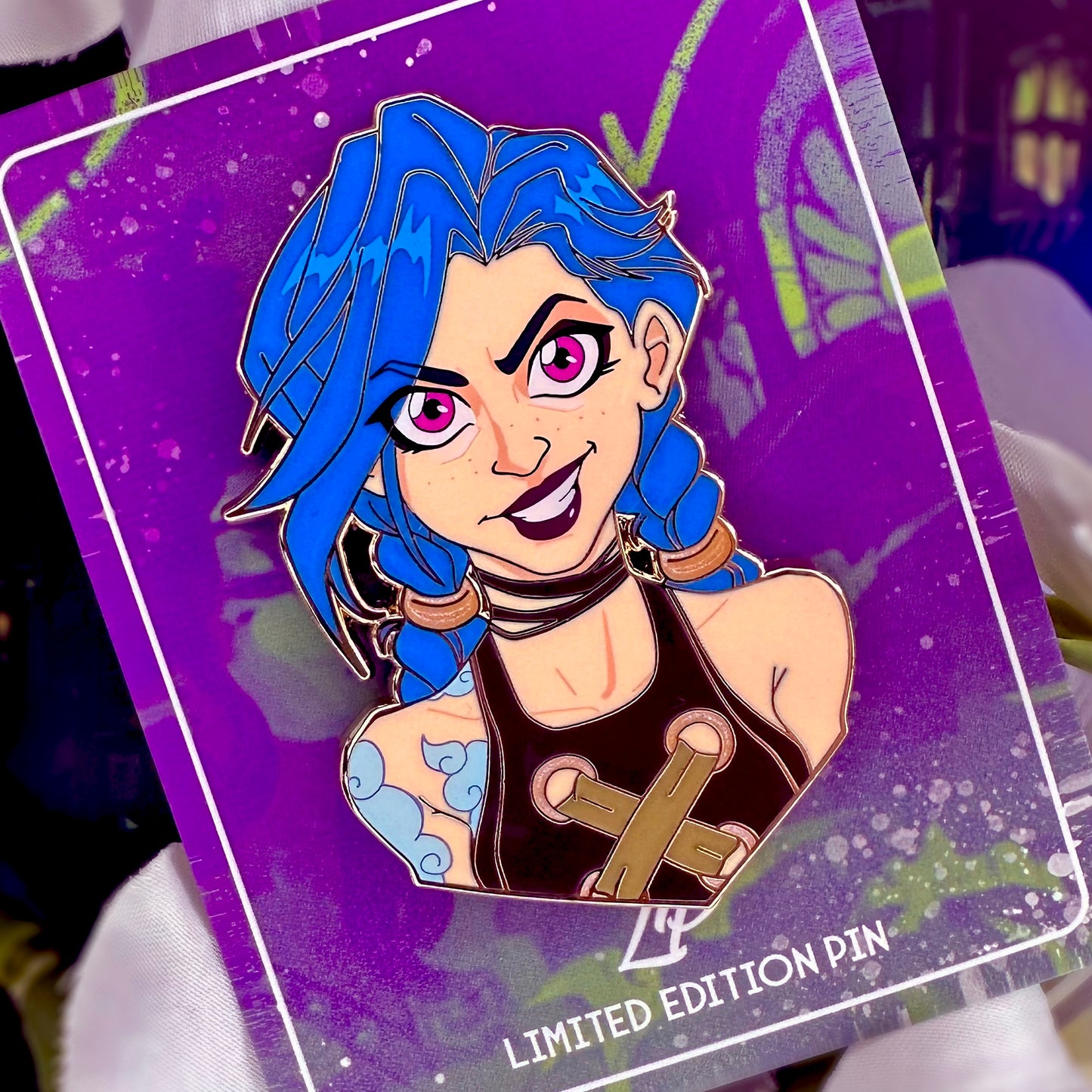 Arcane busts hard enamel pins [Vi, Jinx, Ekko]
