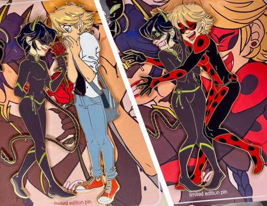 Lady Noire Romantic Adventures hard enamel pins [SET/SINGLE PIN]