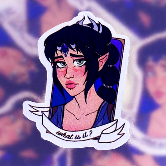 BG3 Companions: Shadowheart cut-out vinyl sticker 4x2cm