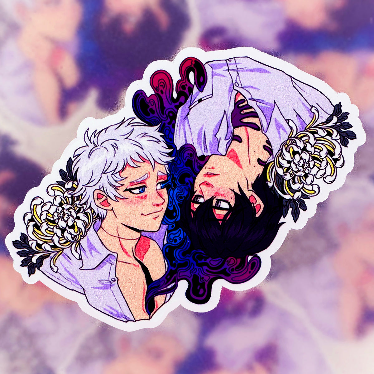 TSHD: Hikaru & Yoshiki cut-out vinyl sticker 8x5cm
