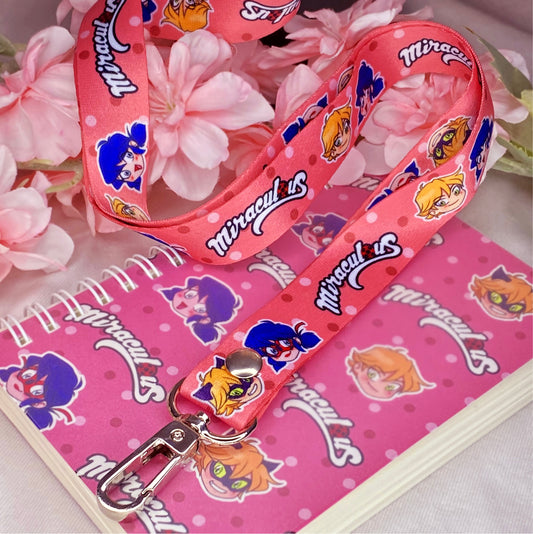 Chibi Miraculous lanyard