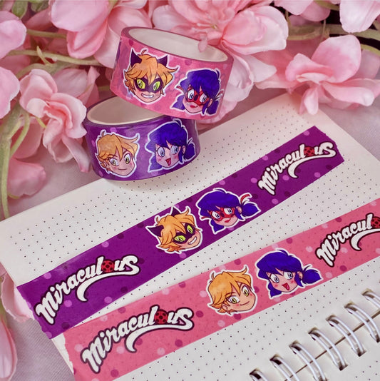Chibi Miraculous washi tape set